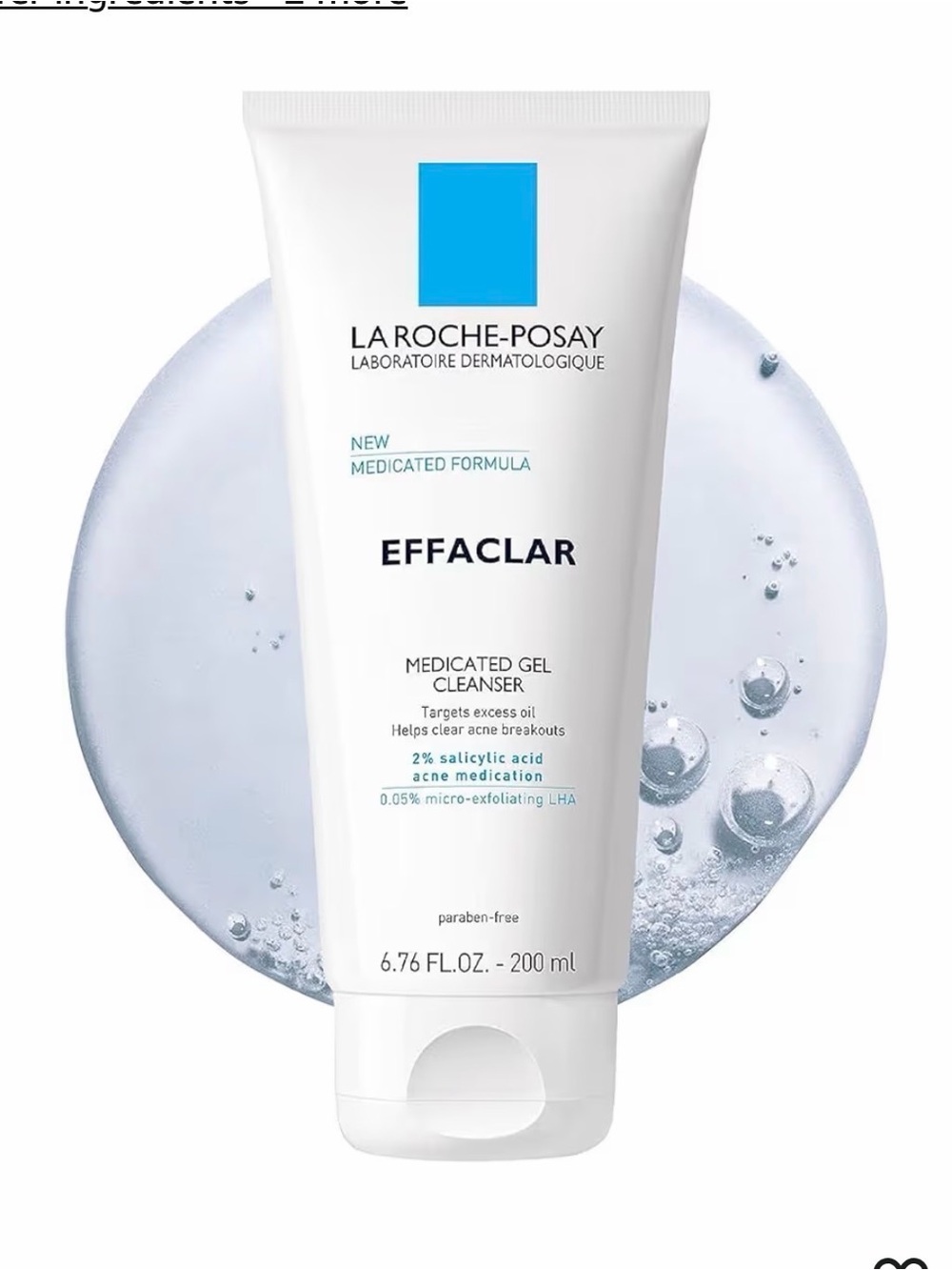 La Roche-Posay Effaclar Medicated Gel Cleanser - White